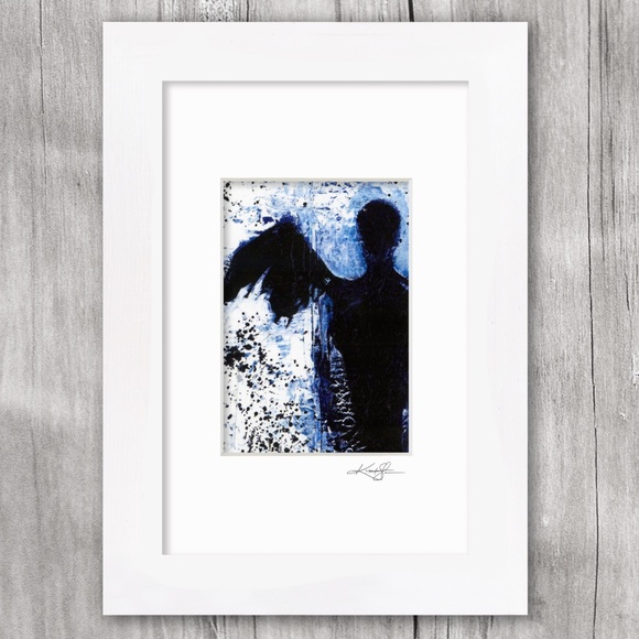 Angel Print in Mat from original painting by Kathy Morton Stanion - Dark Angel - Picture 4 of 4
